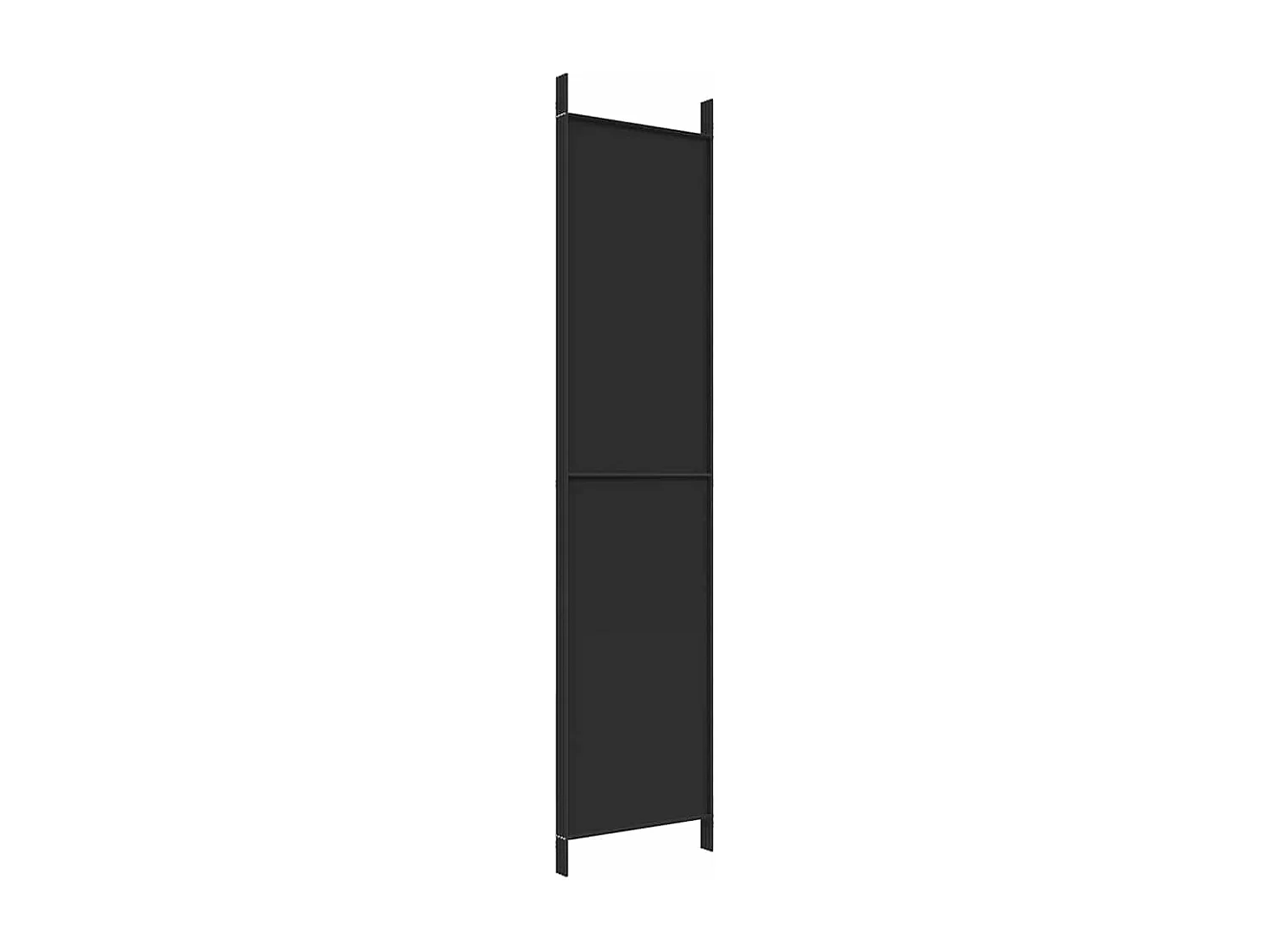 Cloison de séparation 4 panneaux Noir 200x220 cm Tissu