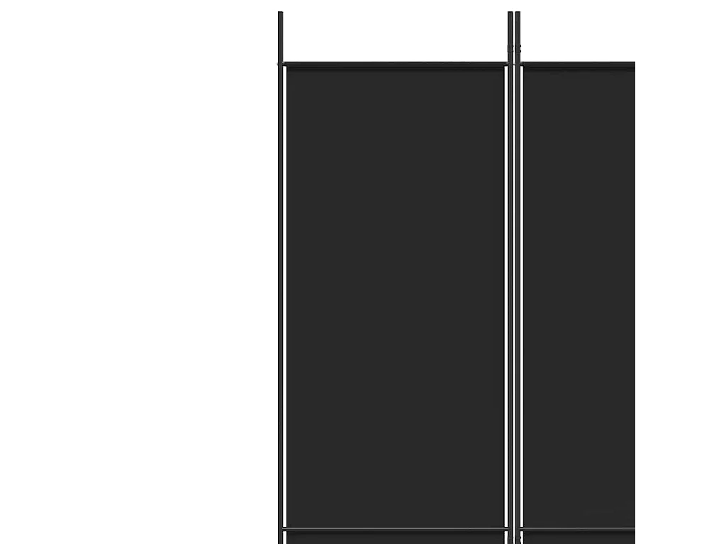 Cloison de séparation 4 panneaux Noir 200x220 cm Tissu