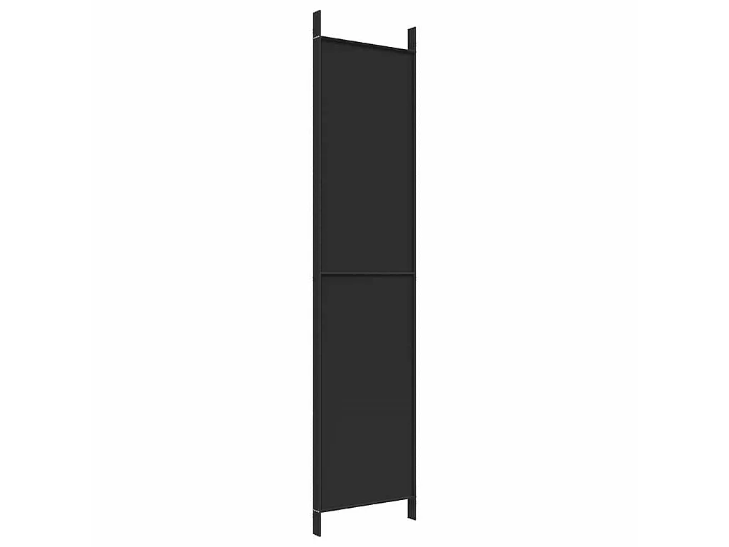 Biombo divisor de 4 paneles de tela negro 200x220 cm