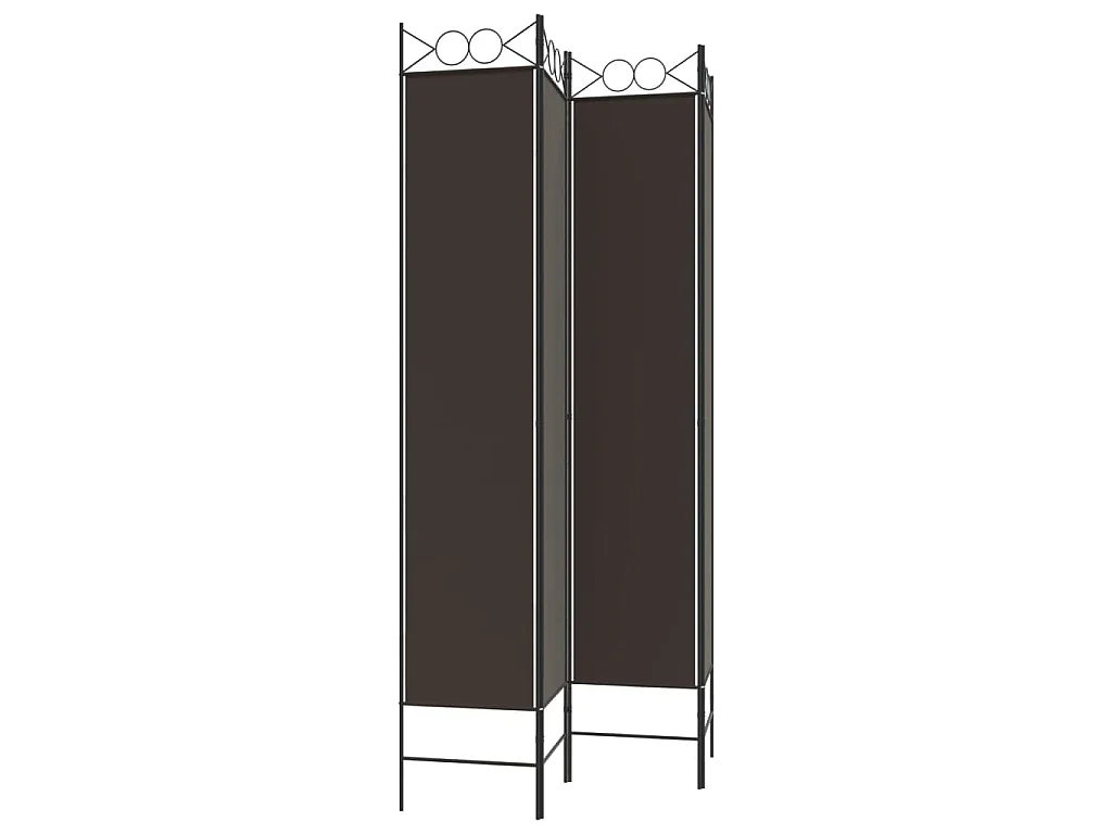Kamerscherm met 4 panelen 160x220 cm stof bruin