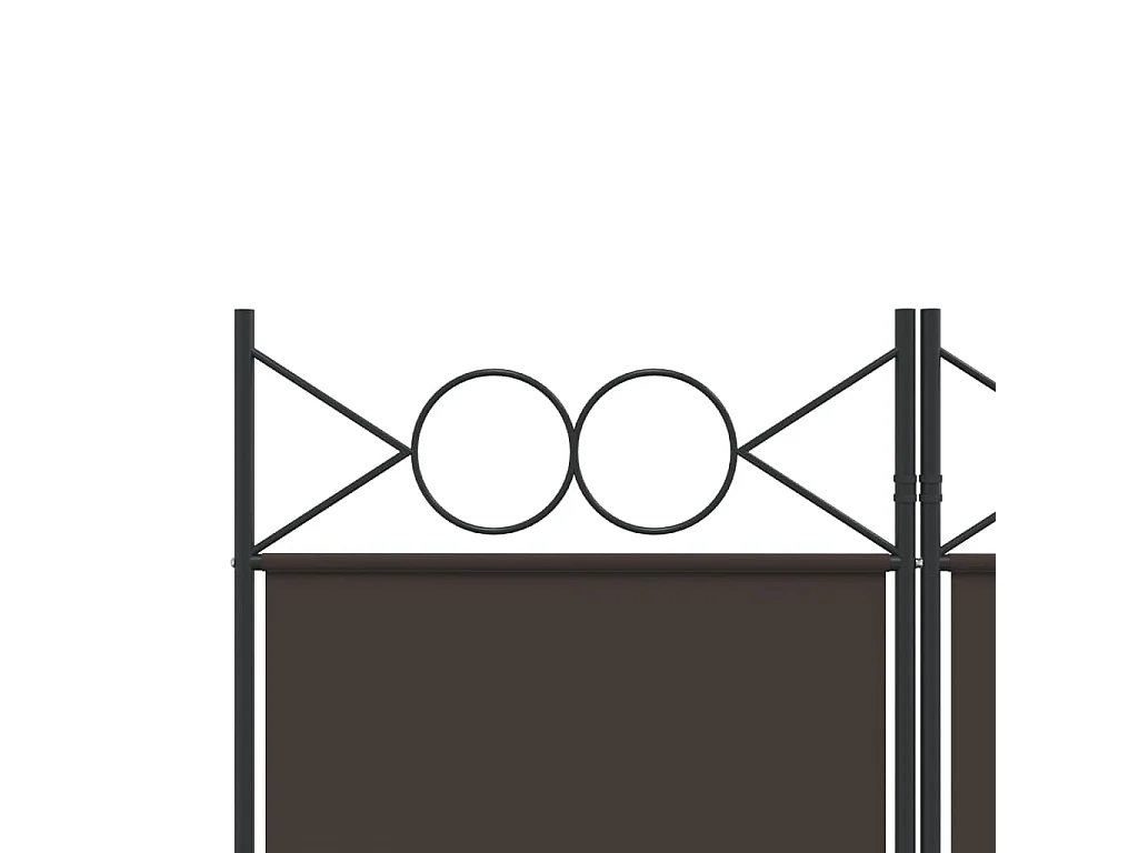 Kamerscherm met 4 panelen 160x220 cm stof bruin