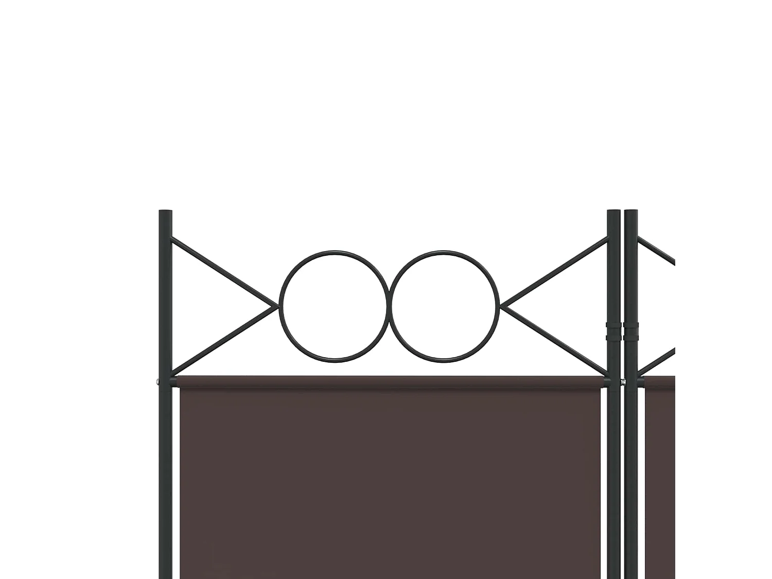 Paravent 4 panneaux Marron 160x220 cm Tissu
