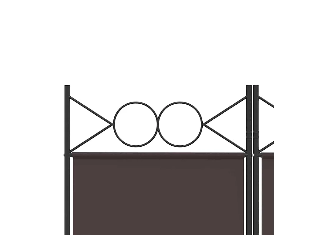 Paravent 4 panneaux Marron 160x220 cm Tissu