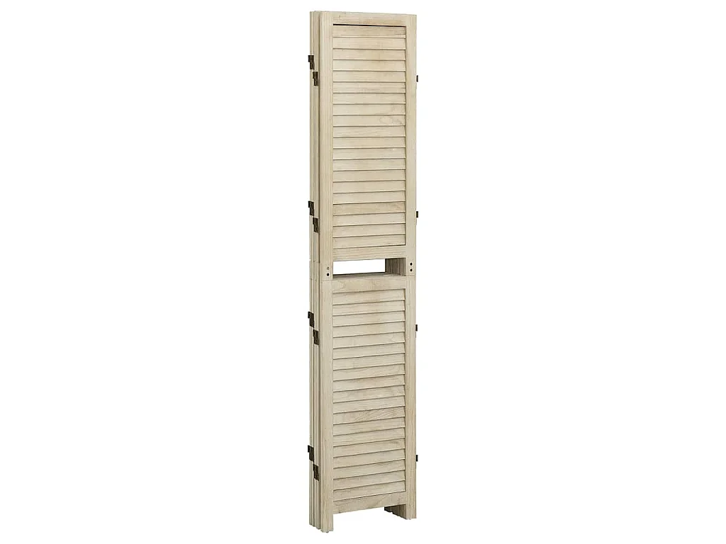 Kamerscherm met 5 panelen 175x165 cm massief paulowniahout