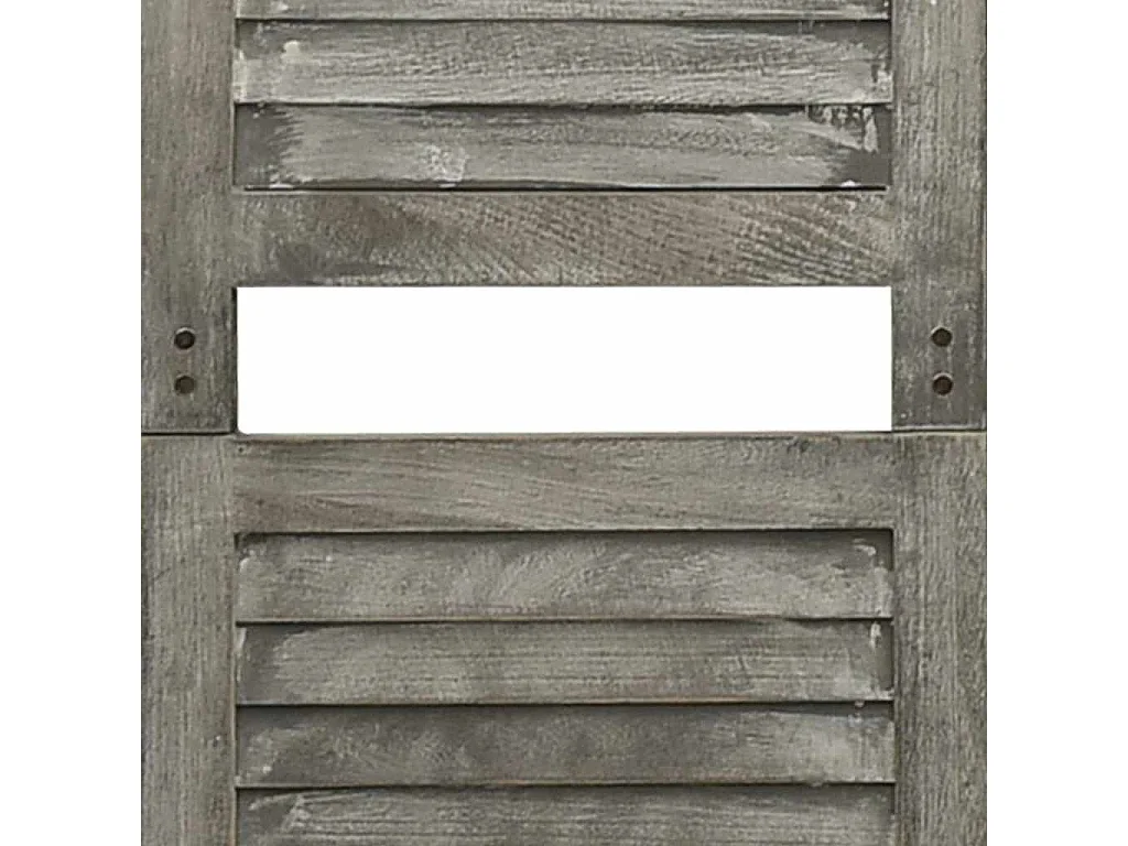 Paravent 6 panneaux Gris 214x166 cm Bois solide