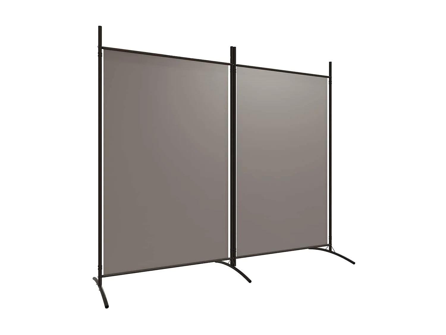 Kamerscherm met 2 panelen 175x180 cm stof antracietkleurig