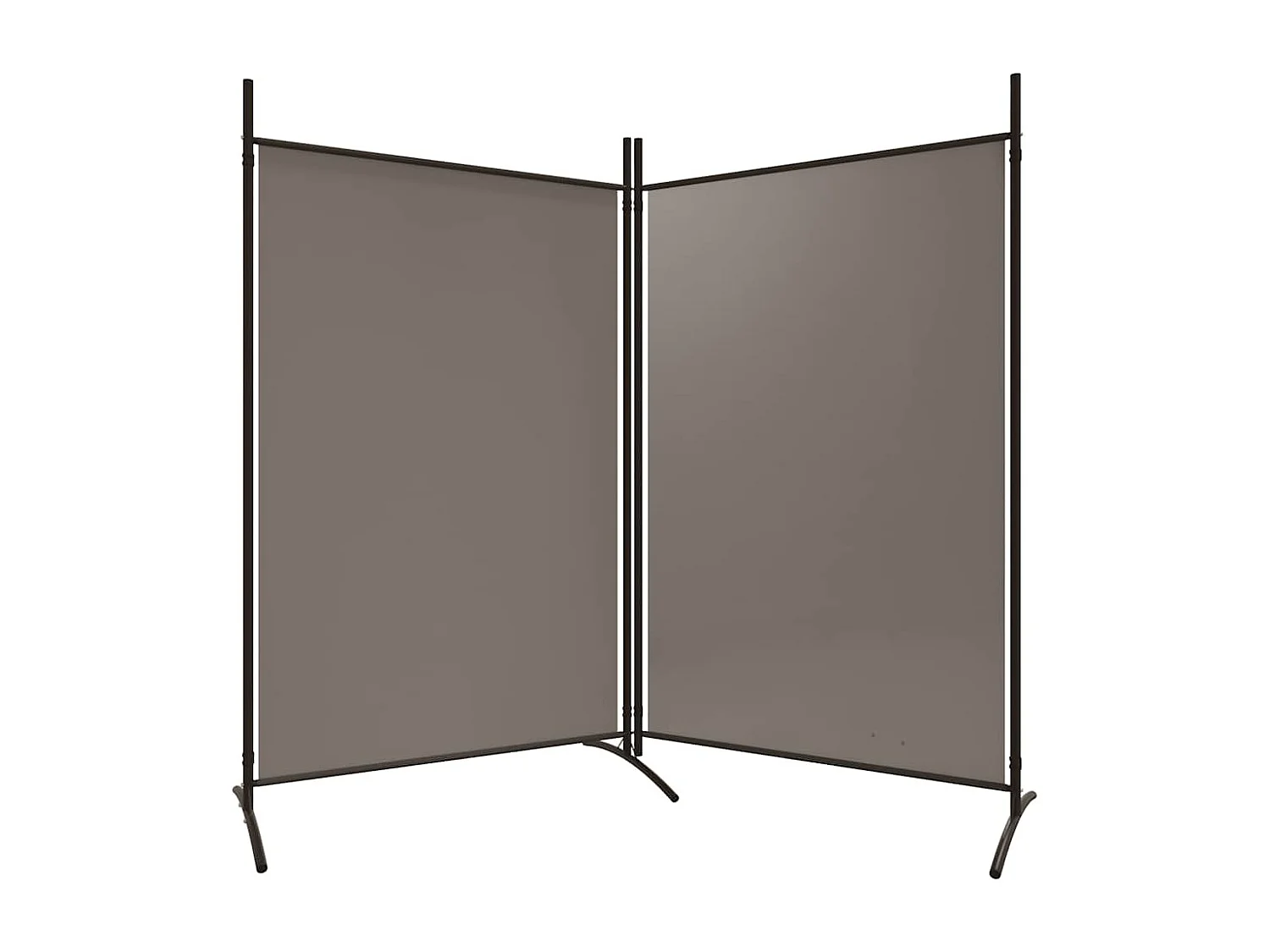 Kamerscherm met 2 panelen 175x180 cm stof antracietkleurig