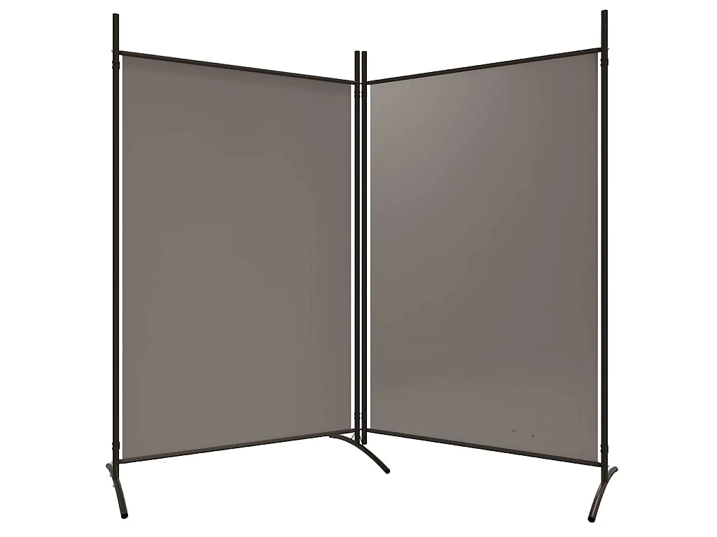 Paravent 2 panneaux Anthracite 175x180 cm Tissu