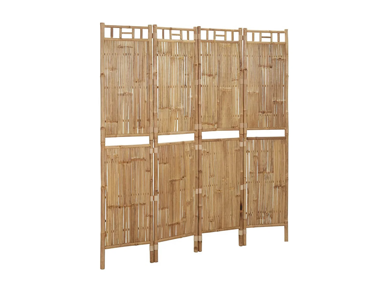 4-tlg. Raumteiler Bambus 160x180 cm