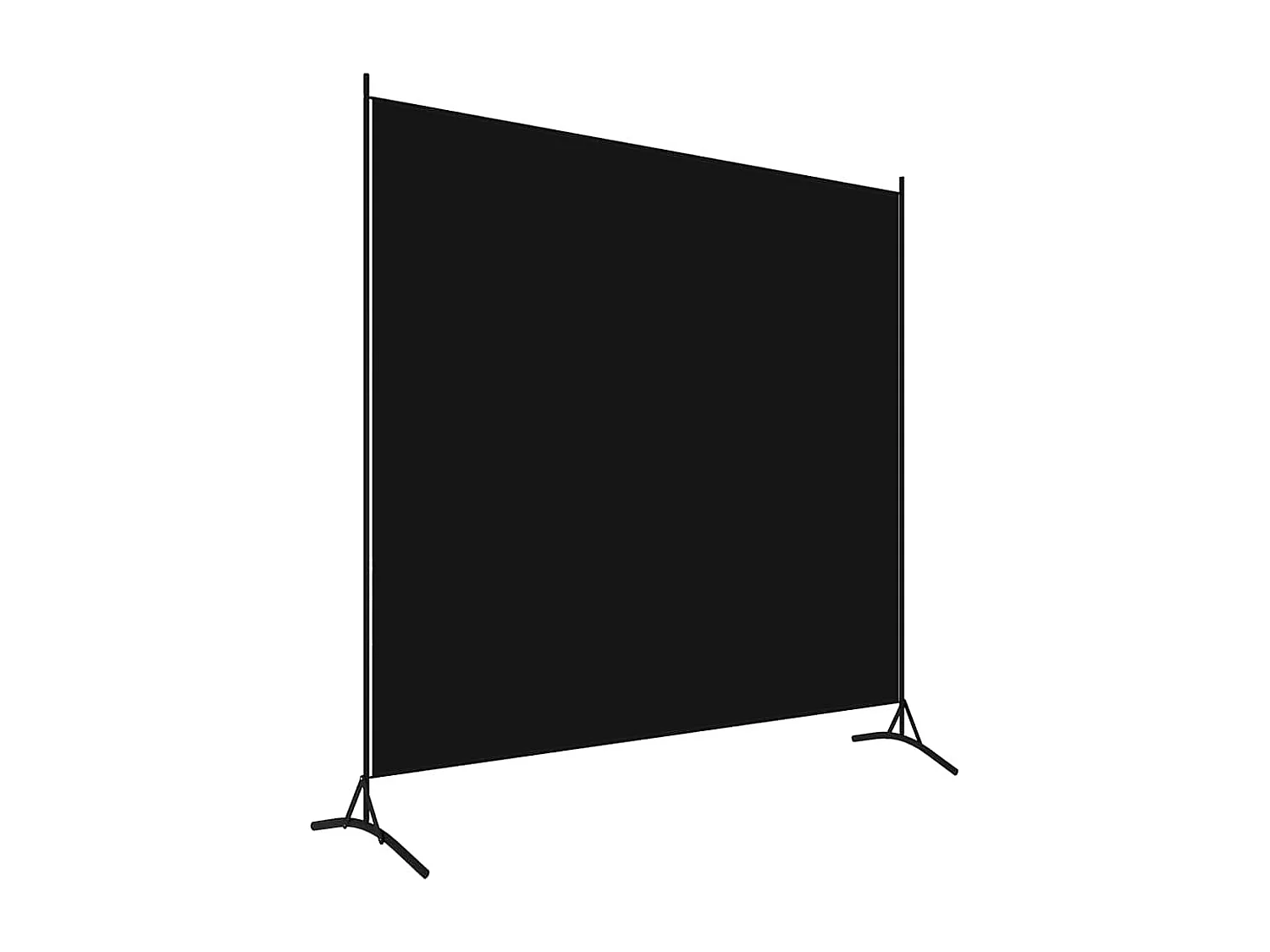 Kamerscherm met 1 paneel 175x180 cm zwart