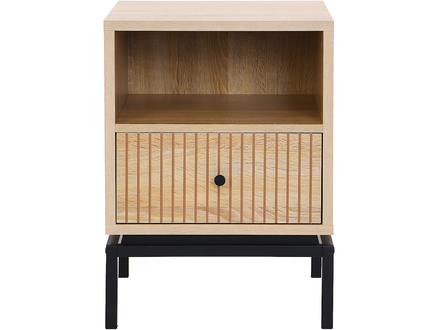 Table de chevet 1 tiroir effet bois 40 cm - Talia