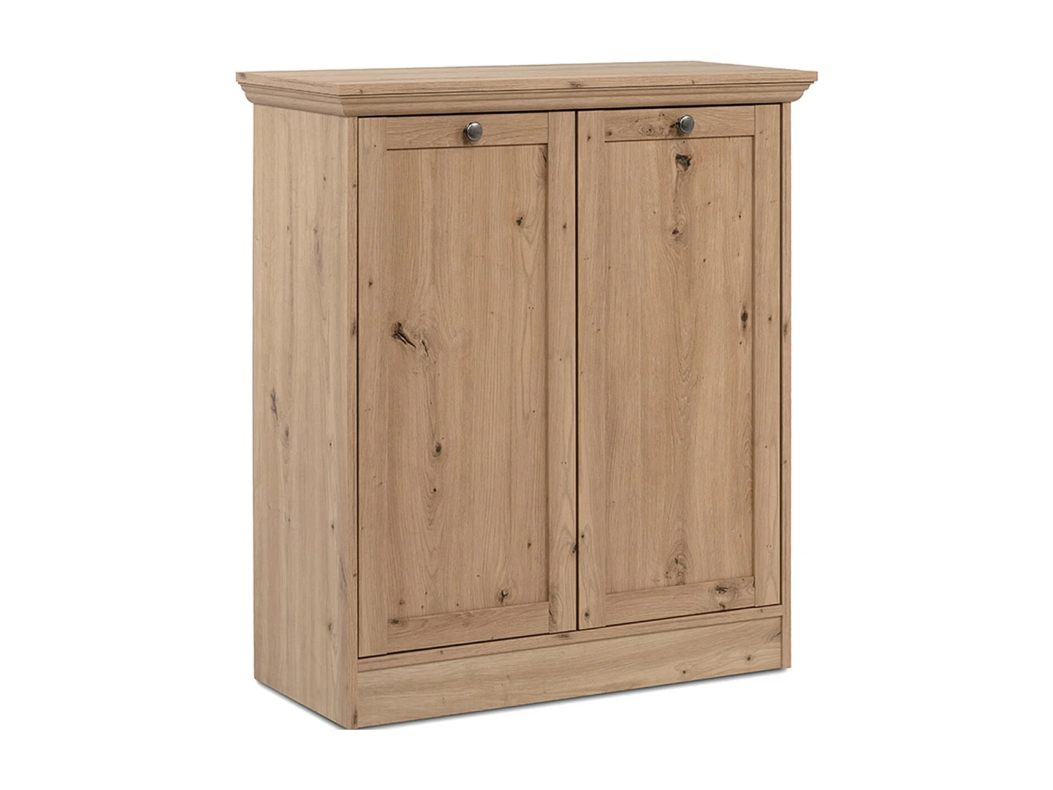 Buffet 2 portes effet chêne 80 cm - Saga