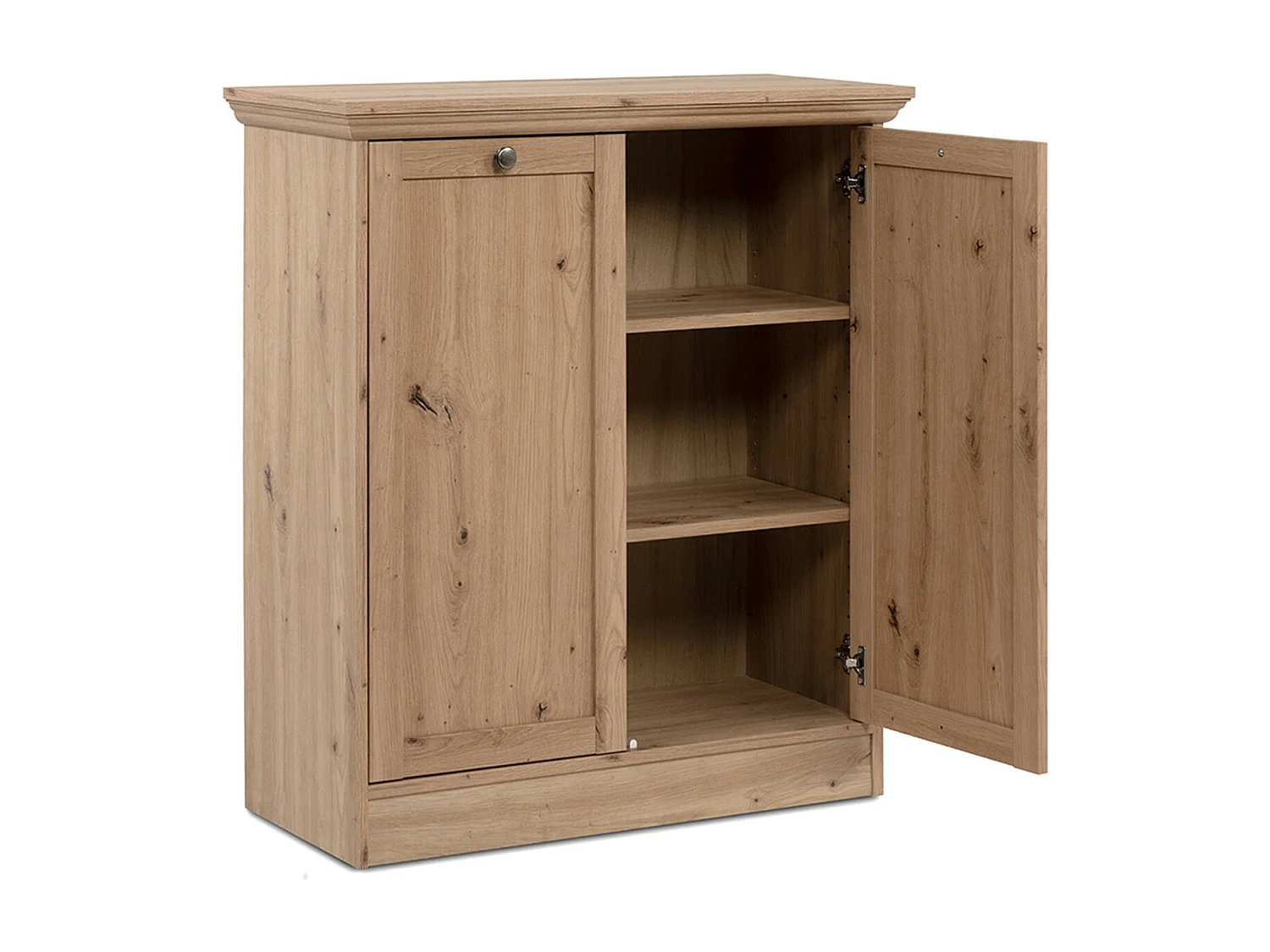 Buffet 2 portes effet chêne 80 cm - Saga
