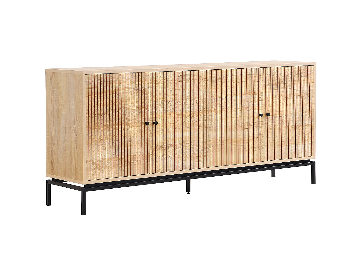 Buffet 4 portes effet bois 180 cm - Talia
