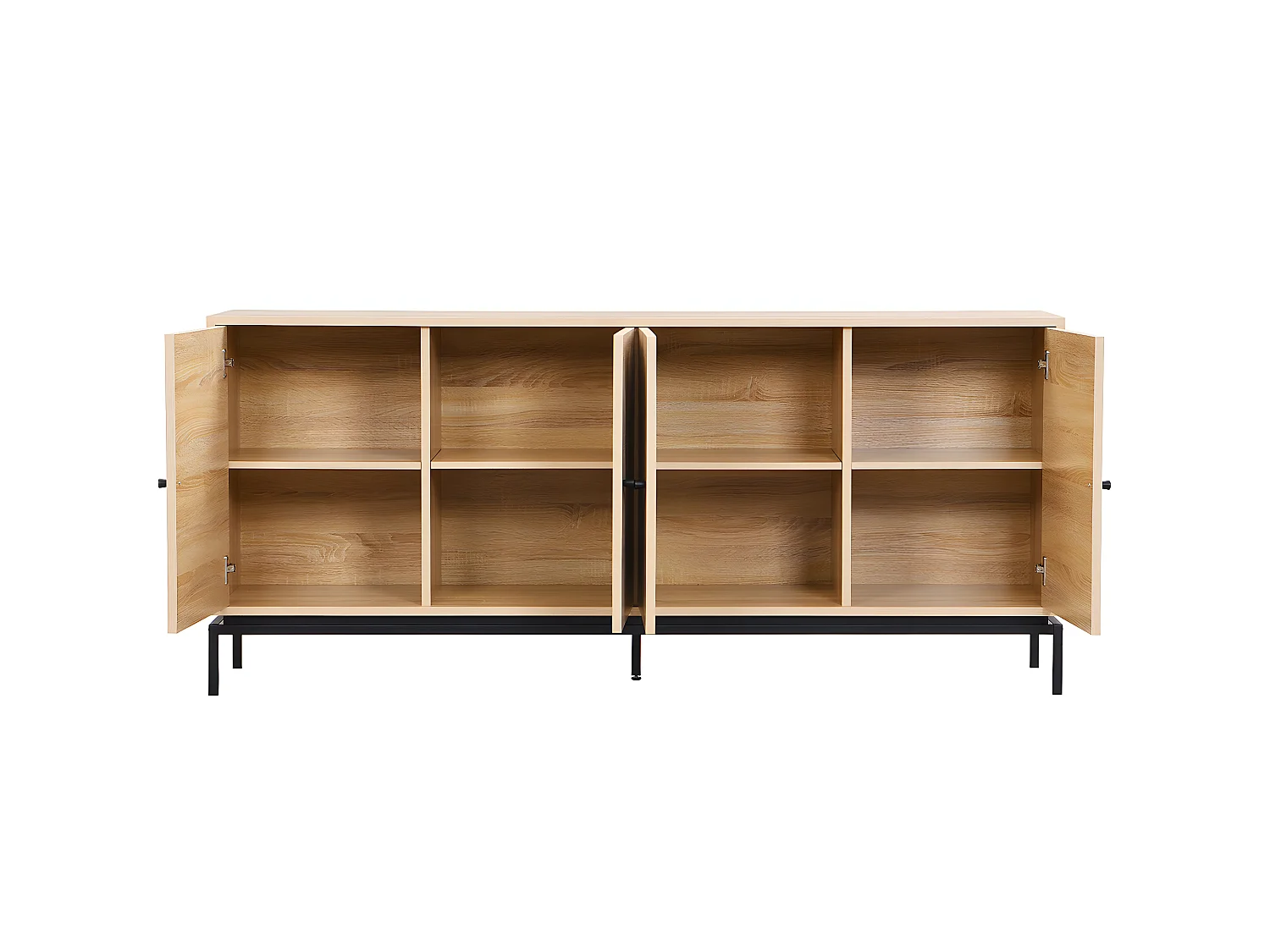 Buffet 4 portes effet bois 180 cm - Talia