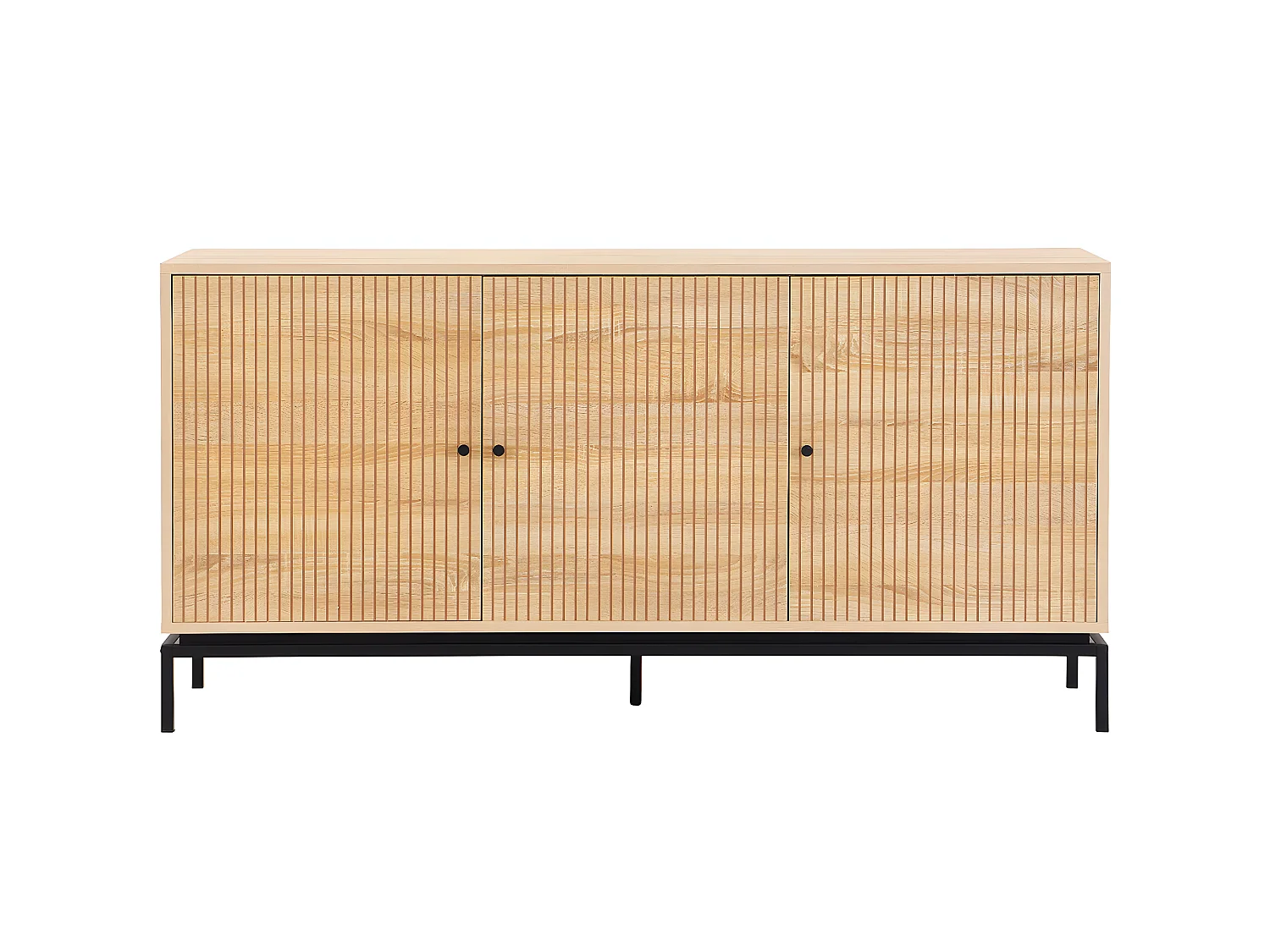 Buffet 3 portes effet bois 160 cm - Talia