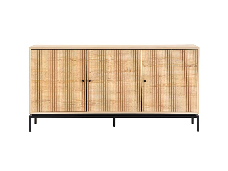 Buffet 3 portes effet bois 160 cm - Talia