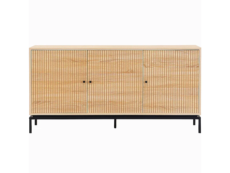 Buffet 3 portes effet bois 160 cm - Talia