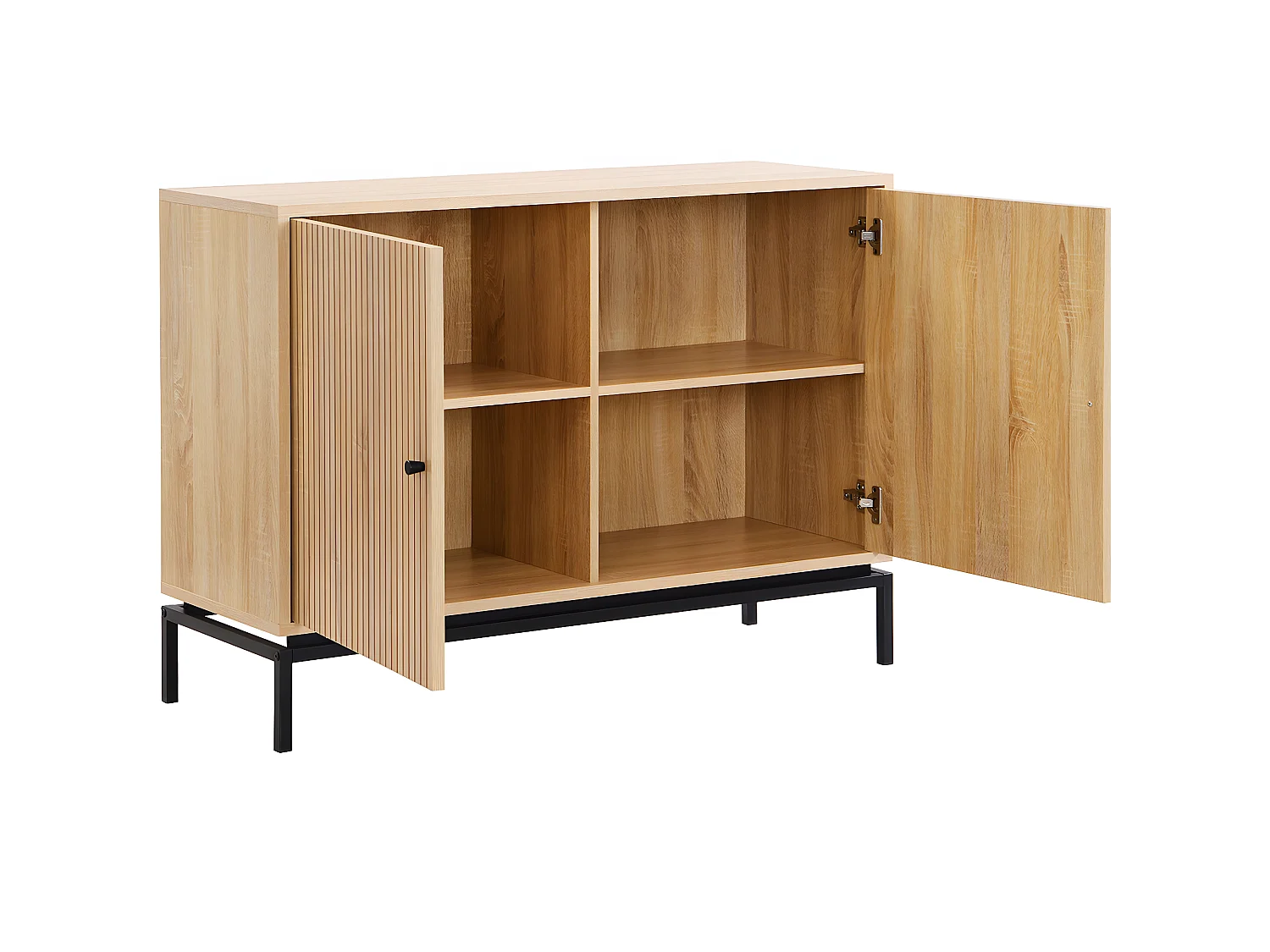 Buffet 2 portes effet bois 110 cm - Talia