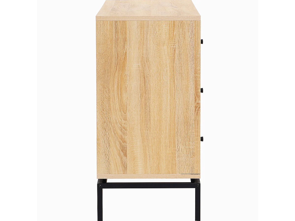 Commode 3 tiroirs effet bois 105 cm - Talia