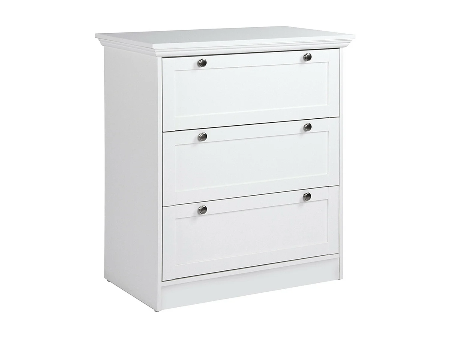 Commode 3 tiroirs blanche 80 cm - Alix