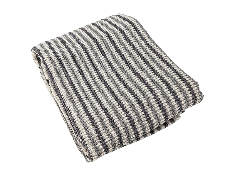 Drap de bain à rayures pur coton 100x150 cm collection BREEZE gris