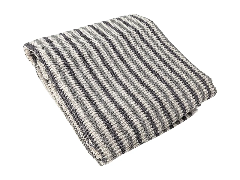 Drap de douche à rayures pur coton 70x140 cm collection BREEZE gris