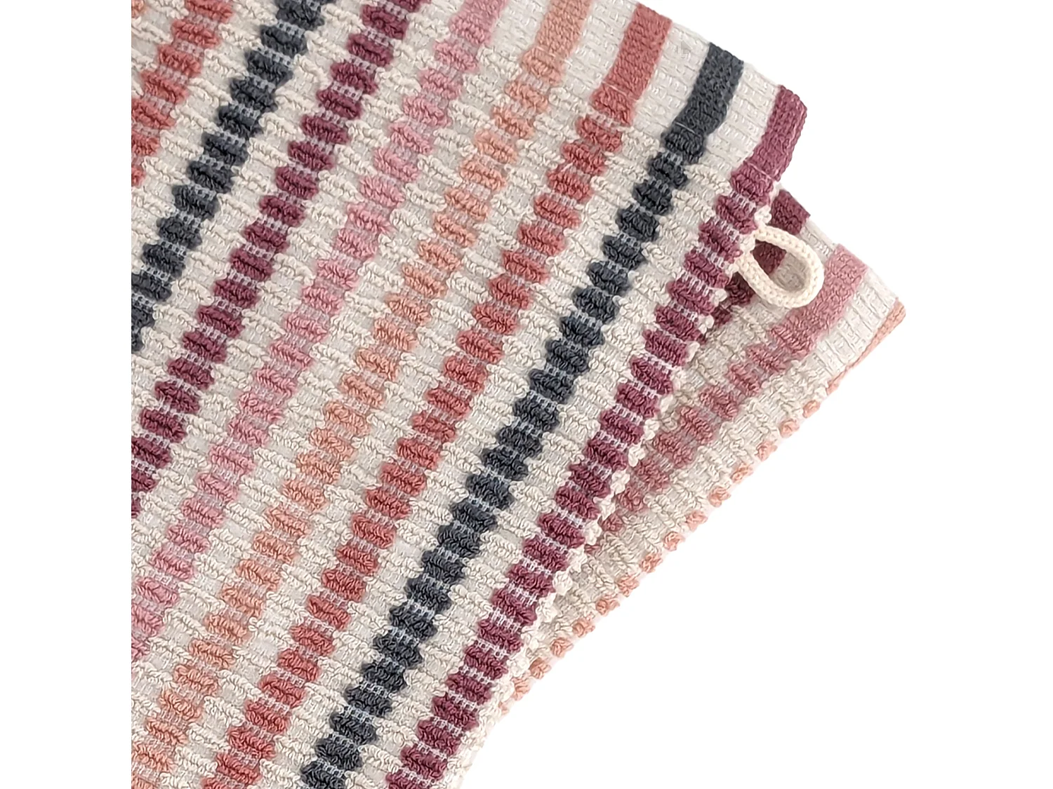 Lot de deux gants de toilette 16x21 cm pur coton collection BREEZE rose