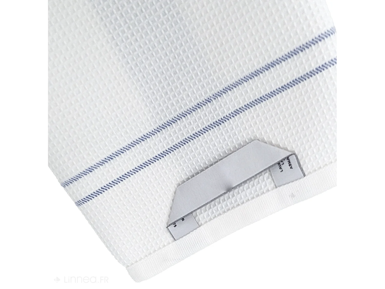 Torchon de cuisine 50x70 cm WAFFLE BRODÉ coton bleu broderie cerf