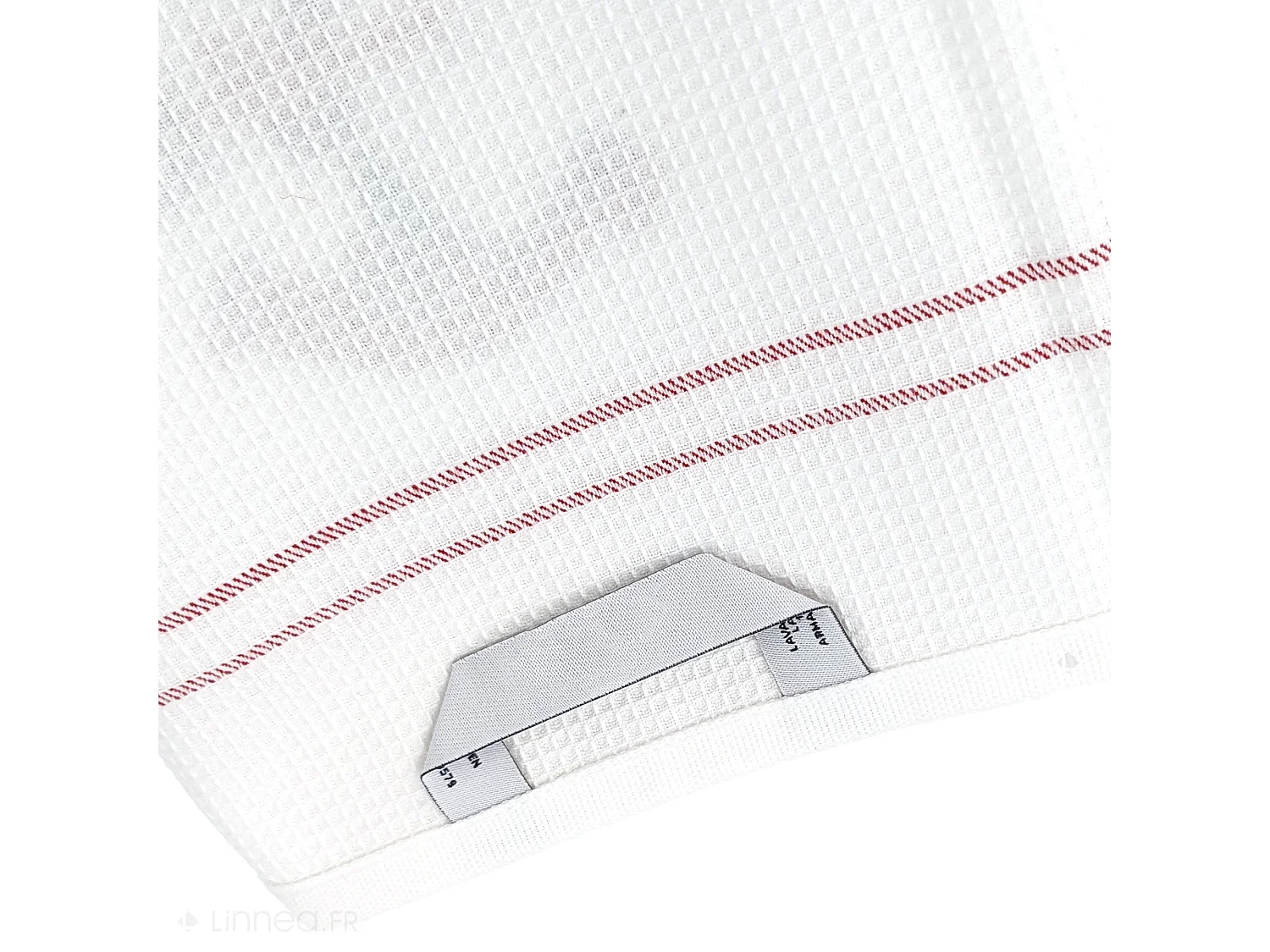 Torchon de cuisine 50x70 cm WAFFLE BRODÉ coton rouge broderie cheval