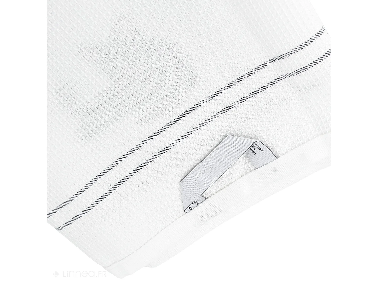 Torchon de cuisine 50x70 cm WAFFLE BRODÉ coton gris broderie chat