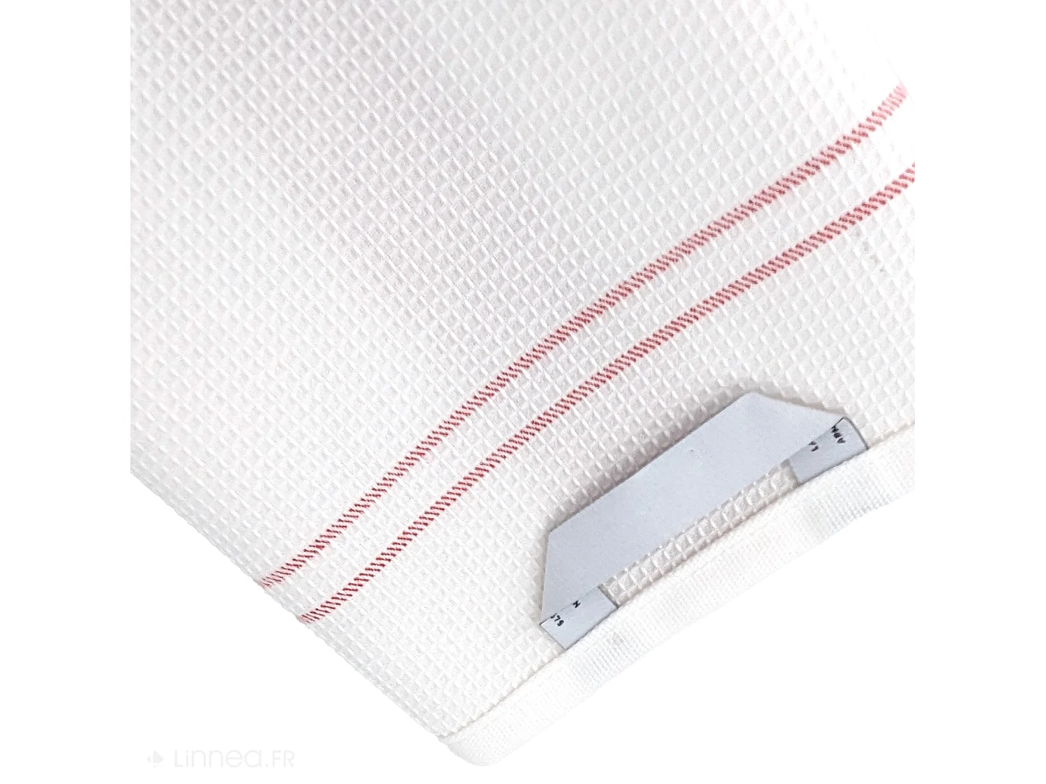 Torchon de cuisine 50x70 cm WAFFLE BRODÉ coton rouge broderie vache