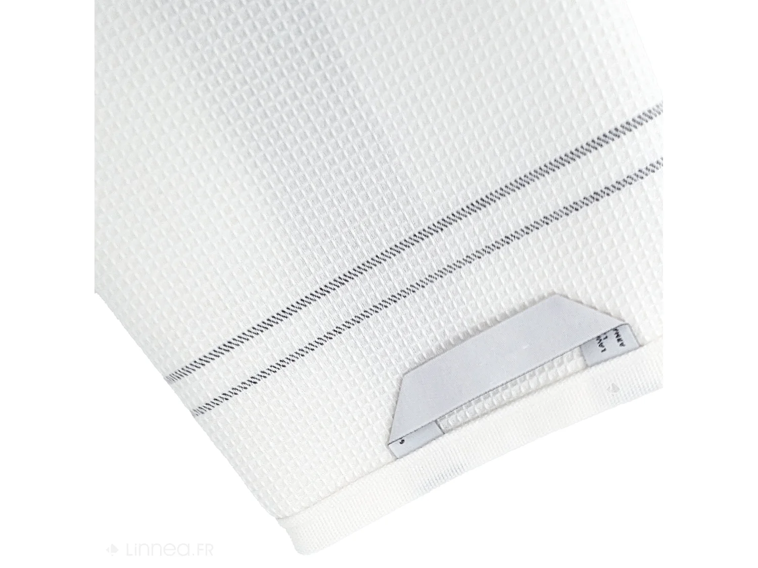 Torchon de cuisine 50x70 cm WAFFLE BRODÉ coton gris broderie cocktail