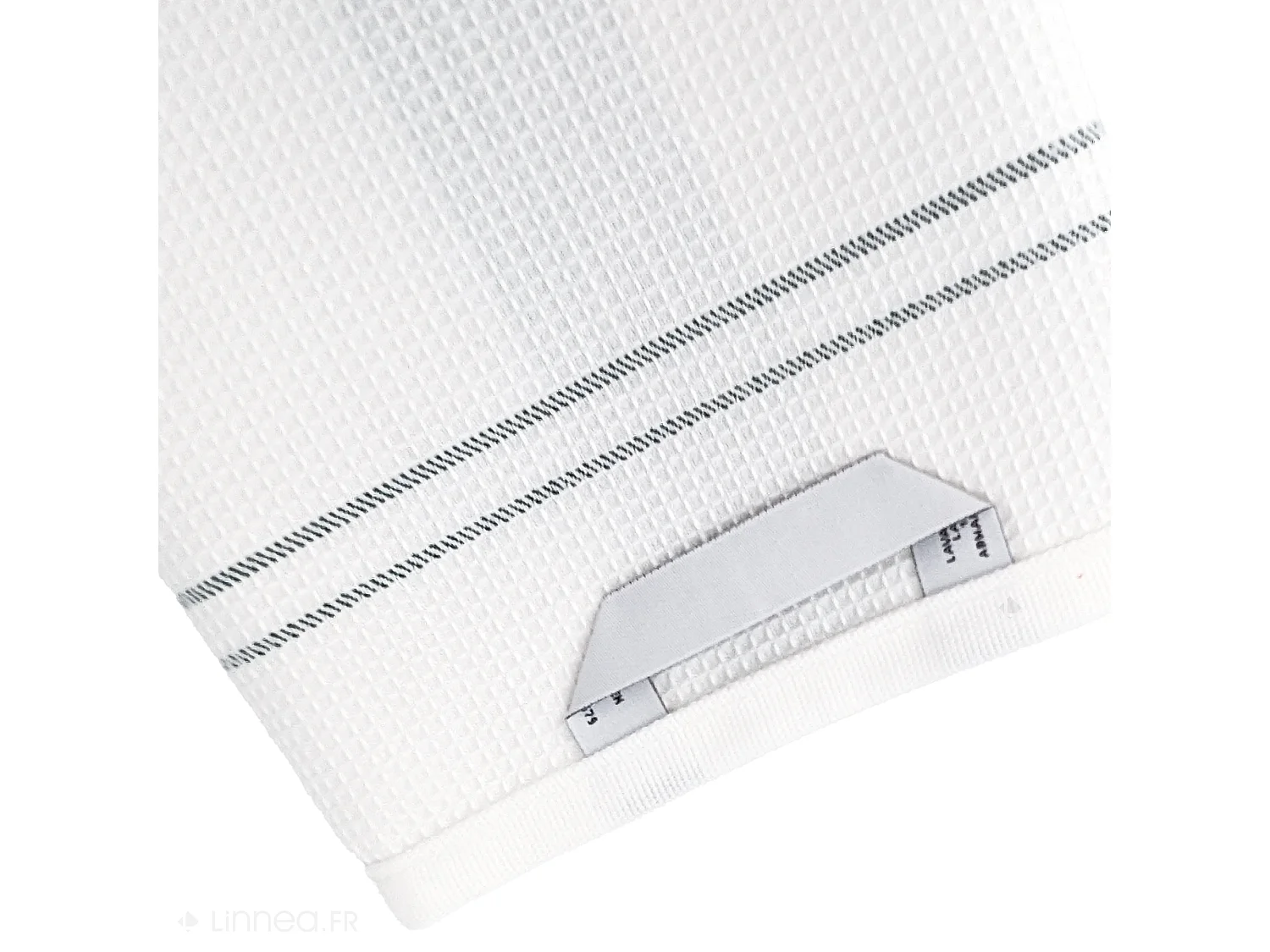 Torchon de cuisine 50x70 cm WAFFLE BRODÉ coton vert broderie persil