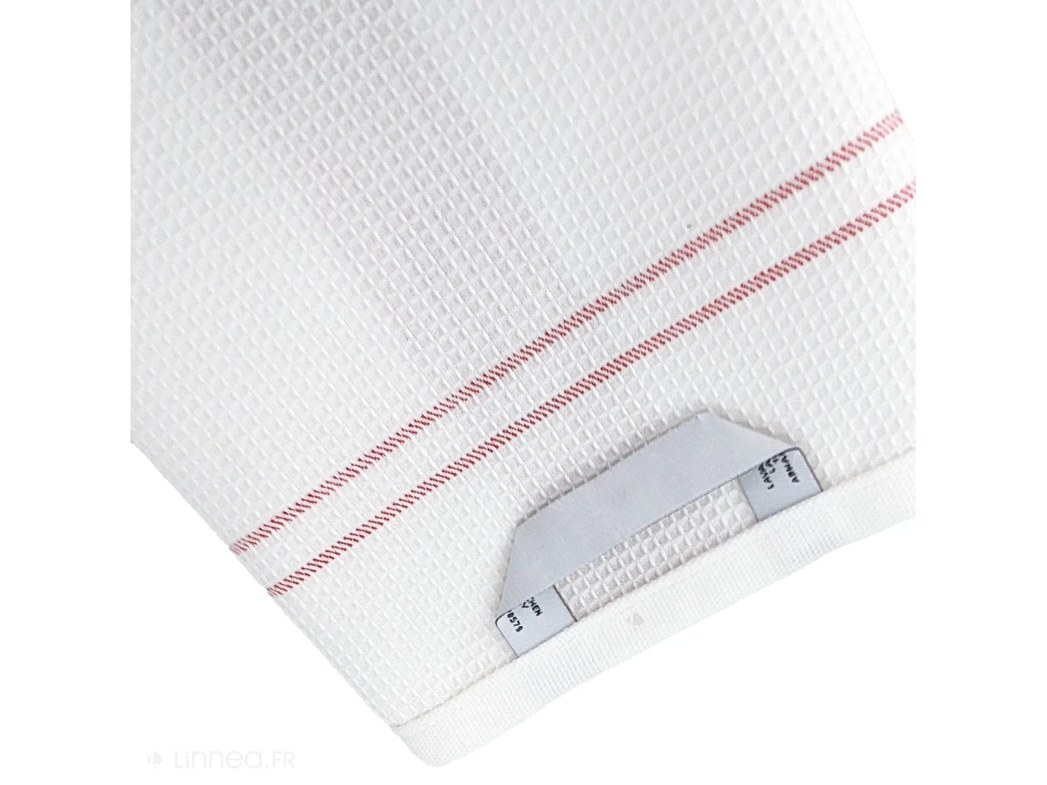 Torchon de cuisine 50x70 cm WAFFLE BRODÉ coton rouge broderie coq