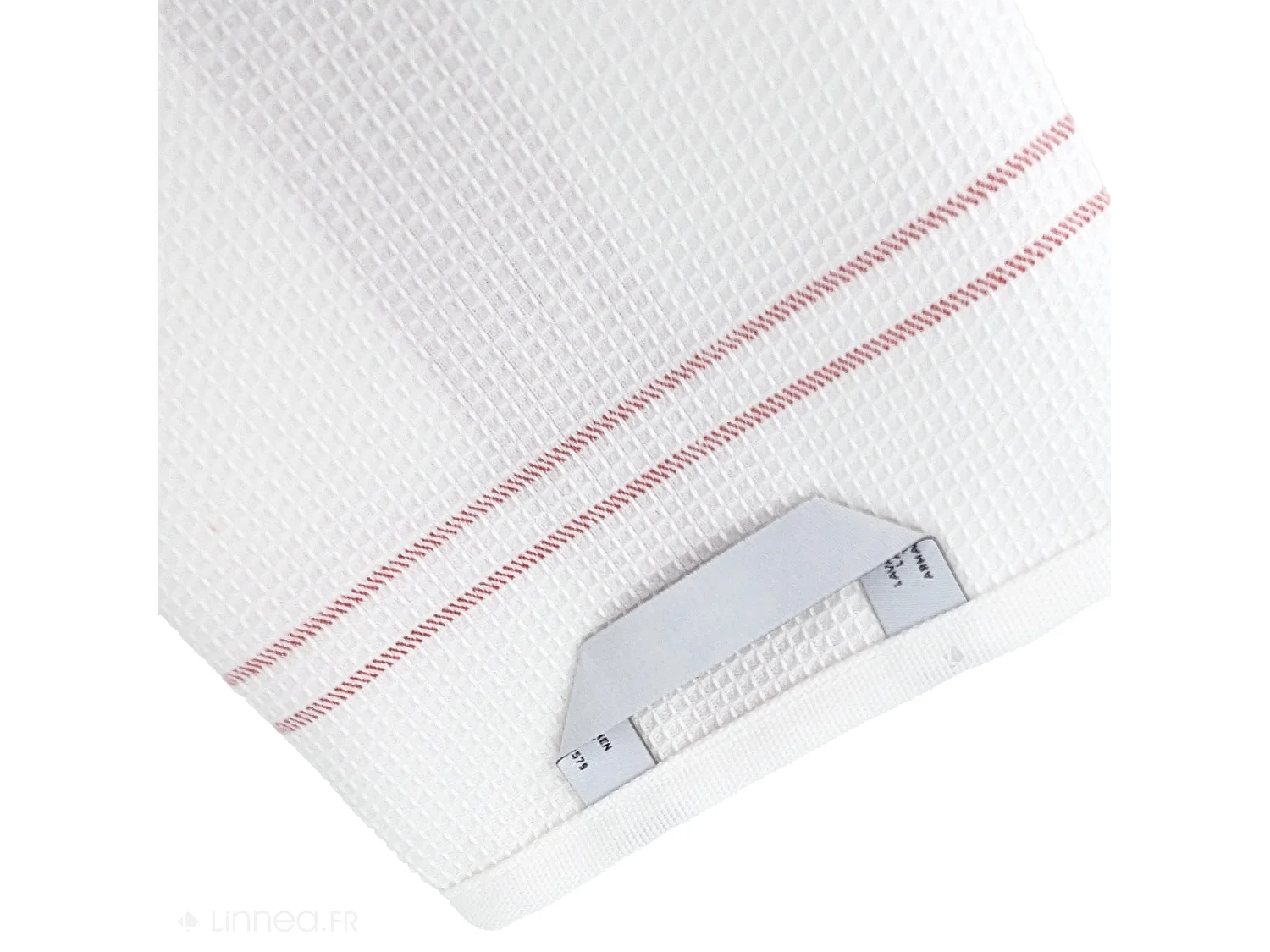 Torchon de cuisine 50x70 cm WAFFLE BRODÉ coton rouge broderie cerf