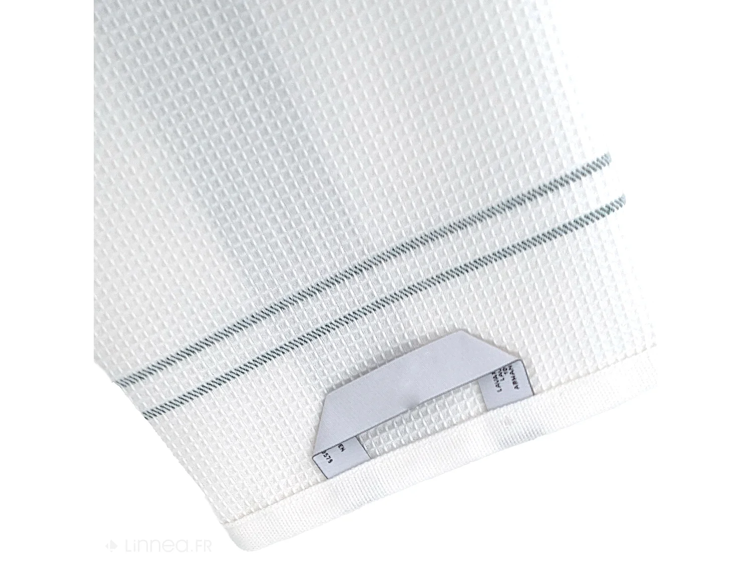 Torchon de cuisine 50x70 cm WAFFLE BRODÉ coton vert broderie lapin