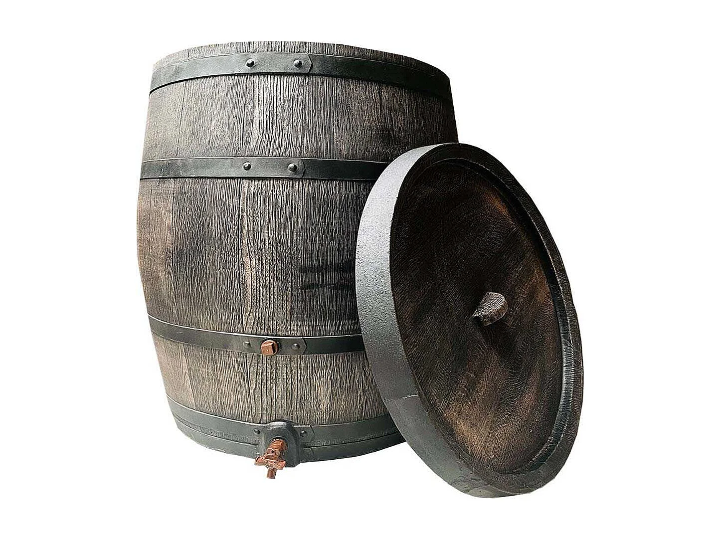 Récupérateur d'eau de pluie en polyéthylène avec support Barrel 120 litres