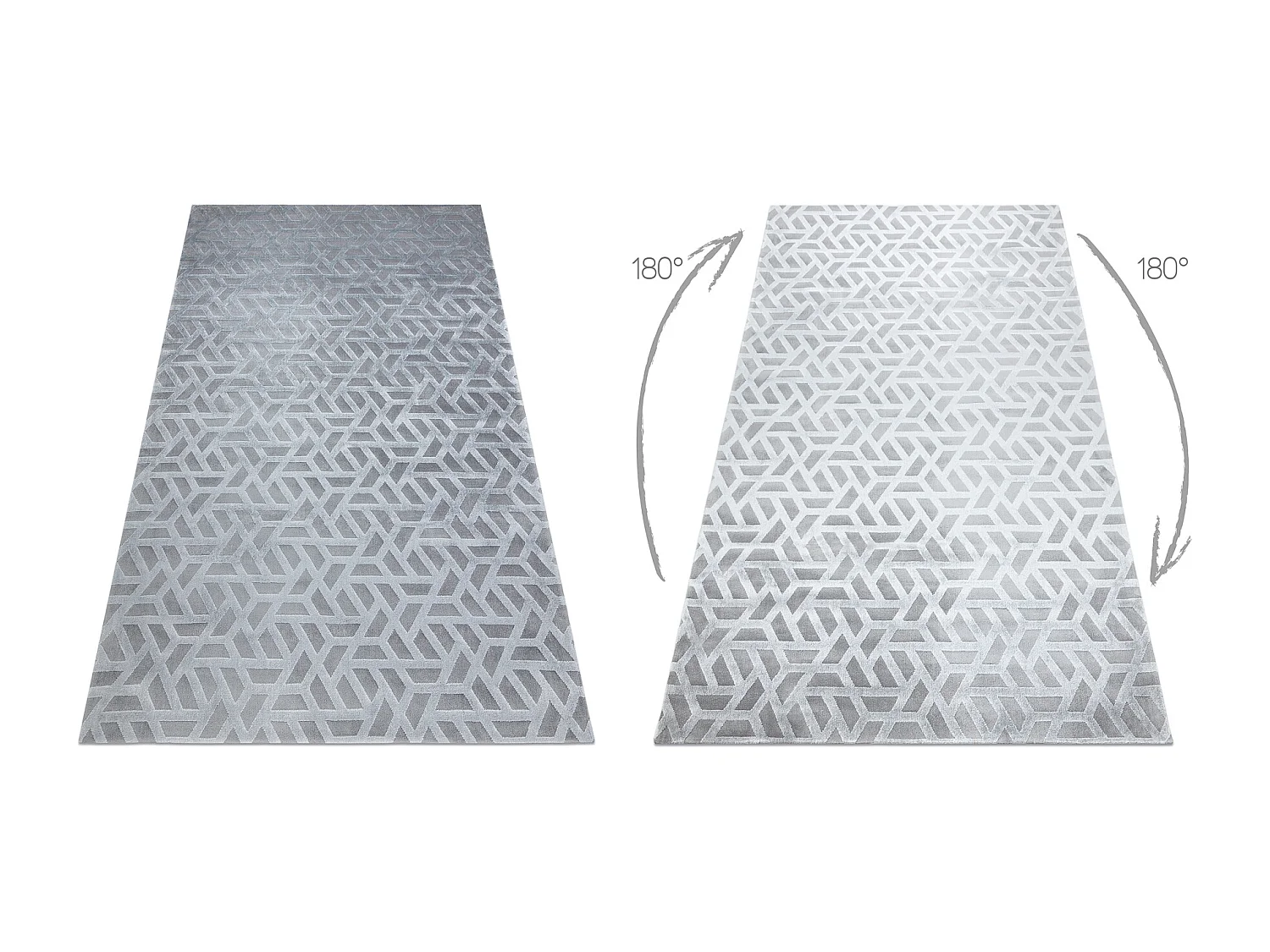 Dywan PEARL 51320D szary - Geometryczny, ekskluzywny, strukturalny  230x330 cm