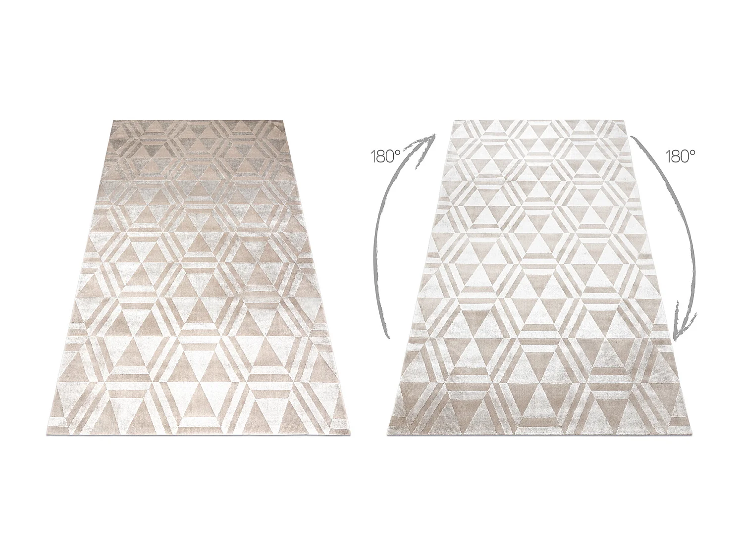 Dywan PEARL 51323C beż - Geometryczny, ekskluzywny, strukturalny  230x330 cm