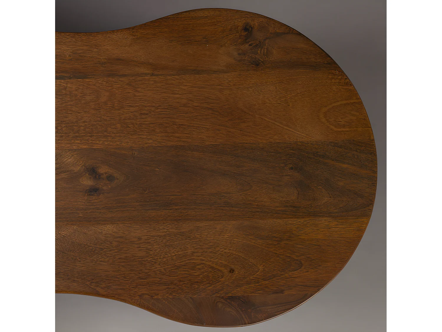 Tilon - Table basse organique en bois 110x60cm - Bois foncé