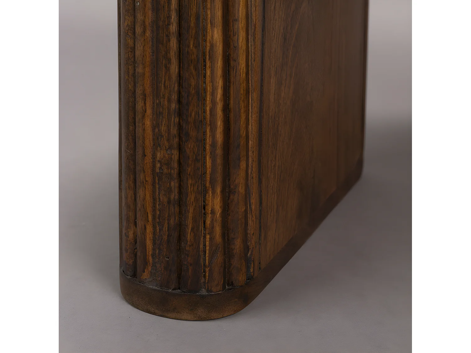 Tilon - Table basse organique en bois 110x60cm - Bois foncé