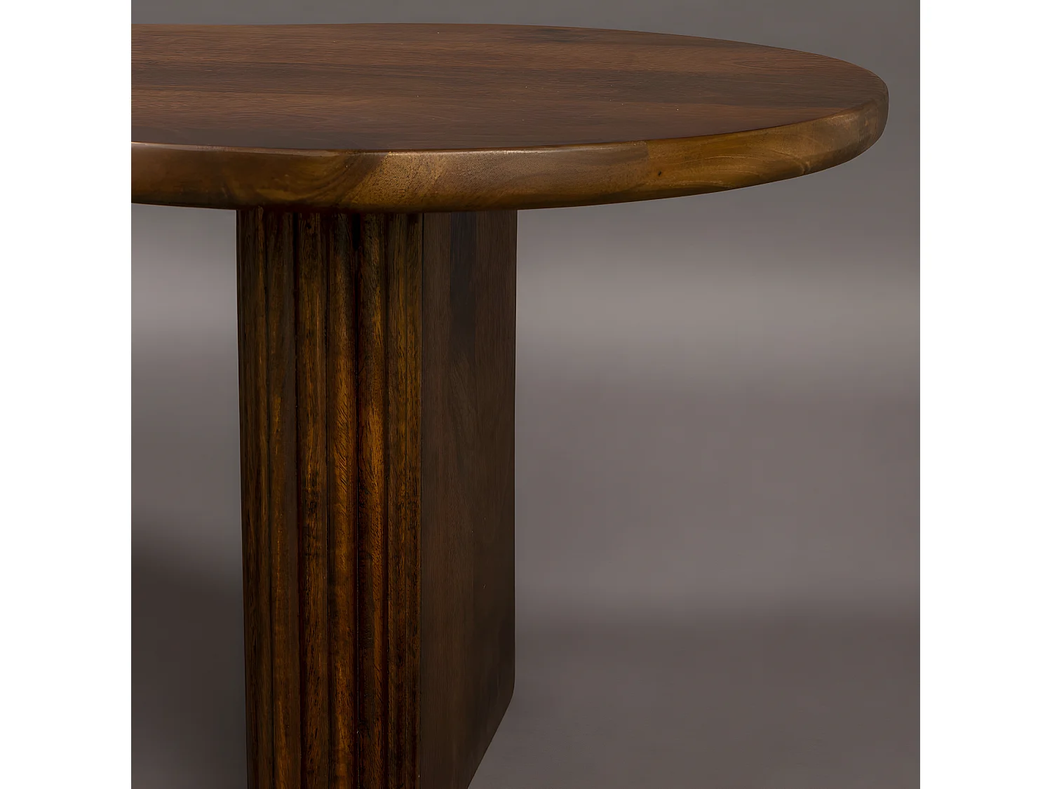 Tilon - Table basse organique en bois 110x60cm - Bois foncé