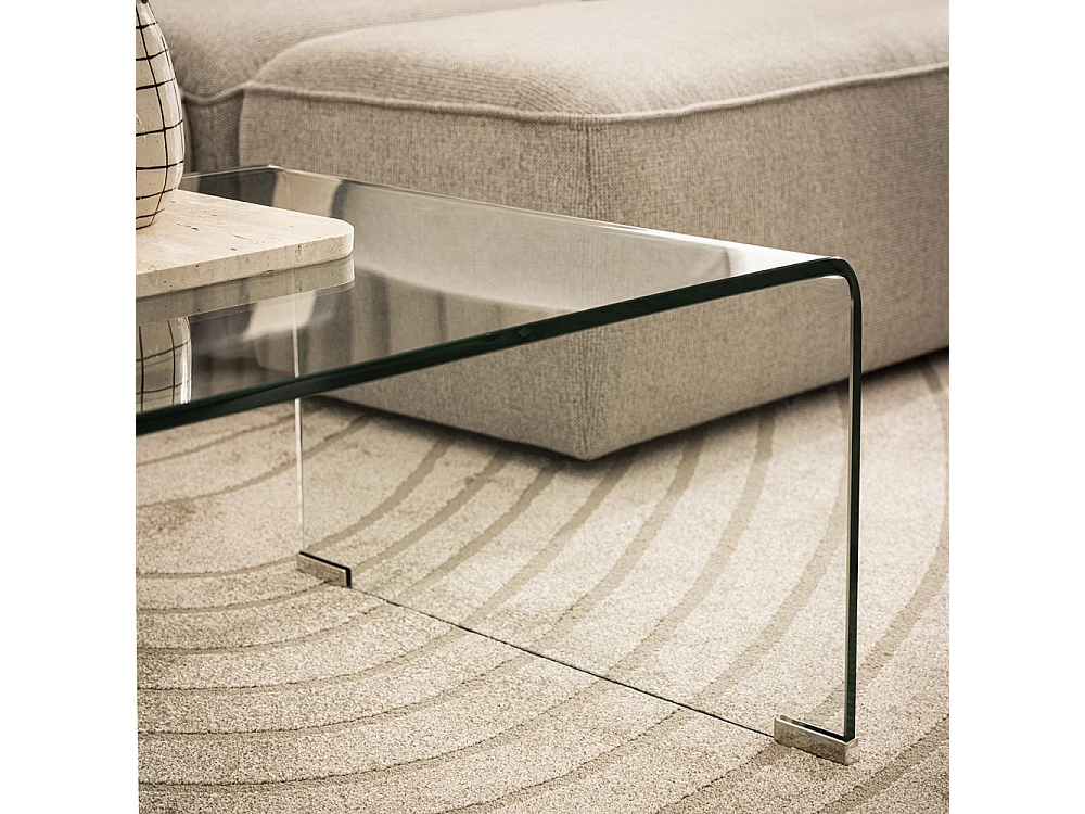 Nido - Table basse en verre L110cm - Transparent