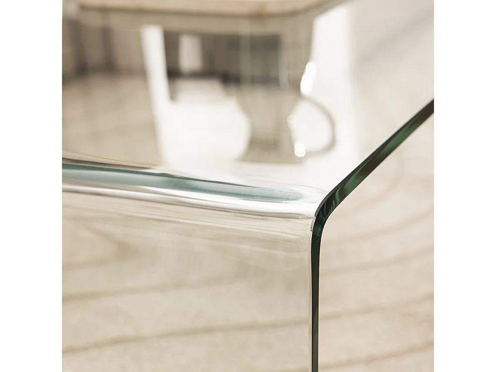 Nido - Table basse en verre L110cm - Transparent