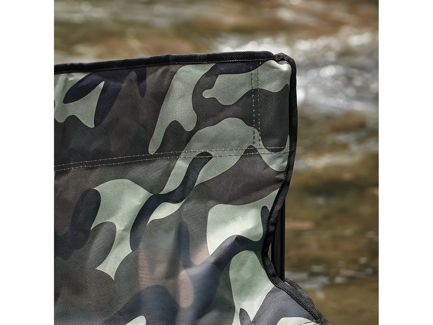 SoBuy Visstoel met draagtas Klapstoel Campingstoel Opvouwbare campingstoel Outdoor visstoel Karperstoel, camouflagekleur, 45x43x74cm, FST96-TN