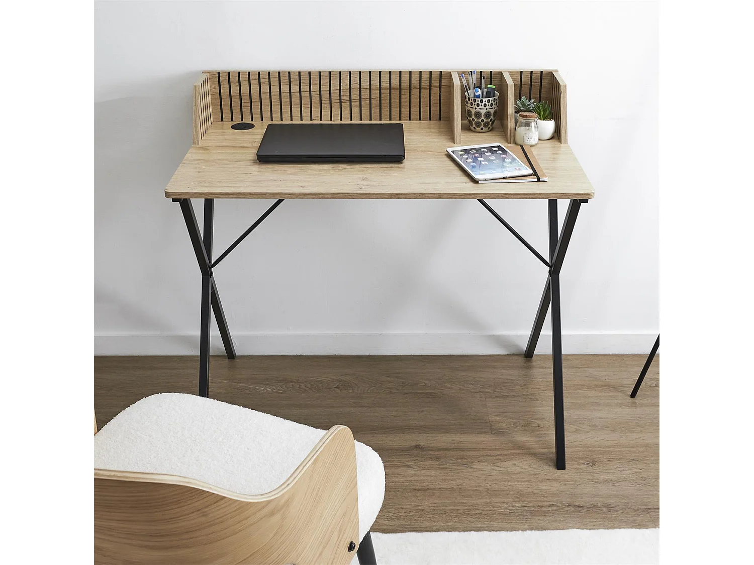Bureau Design "Klaus" 90cm Marron