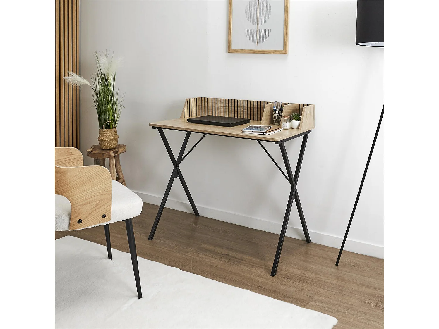 Bureau Design "Klaus" 90cm Marron