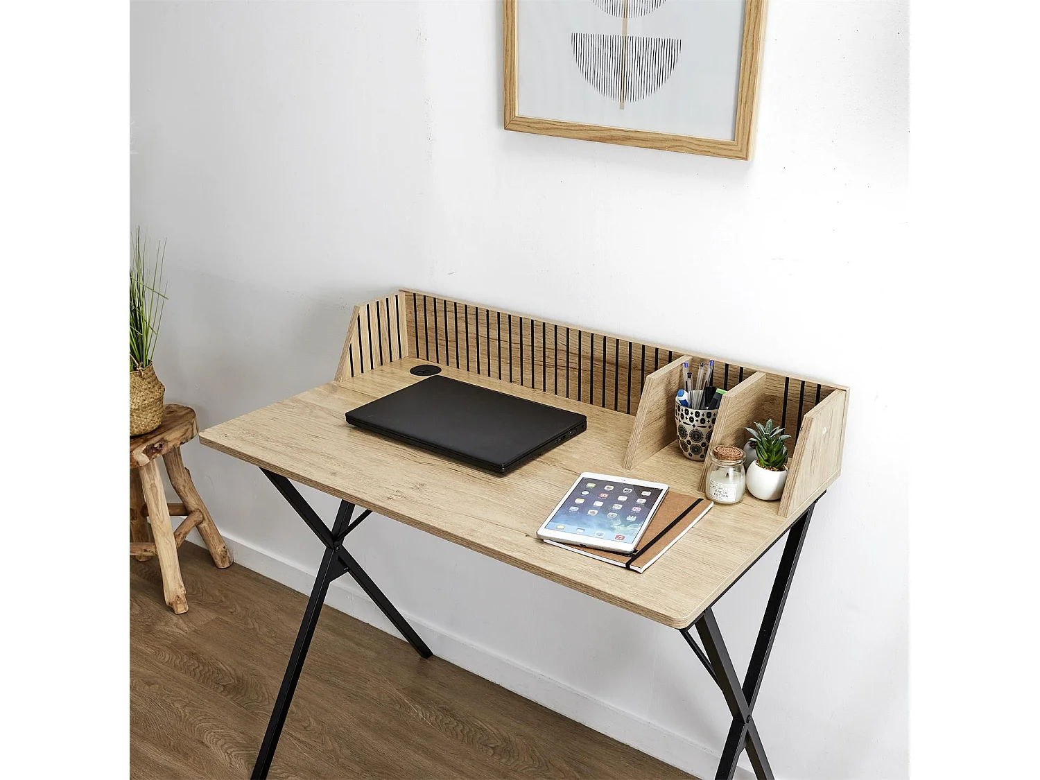 Bureau Design "Klaus" 90cm Marron