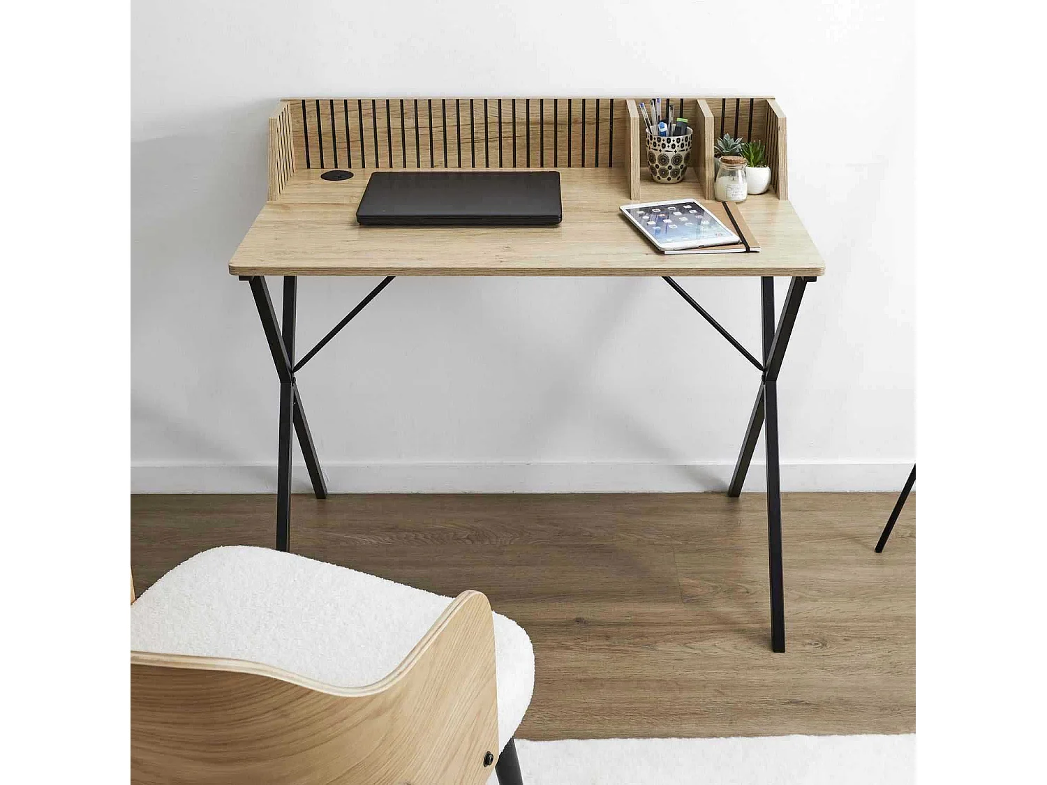 Bureau Design "Klaus" 90cm Marron